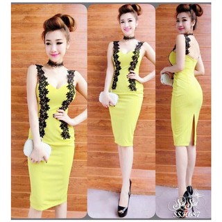 Susu shop - đầm body phối ren - ssh687