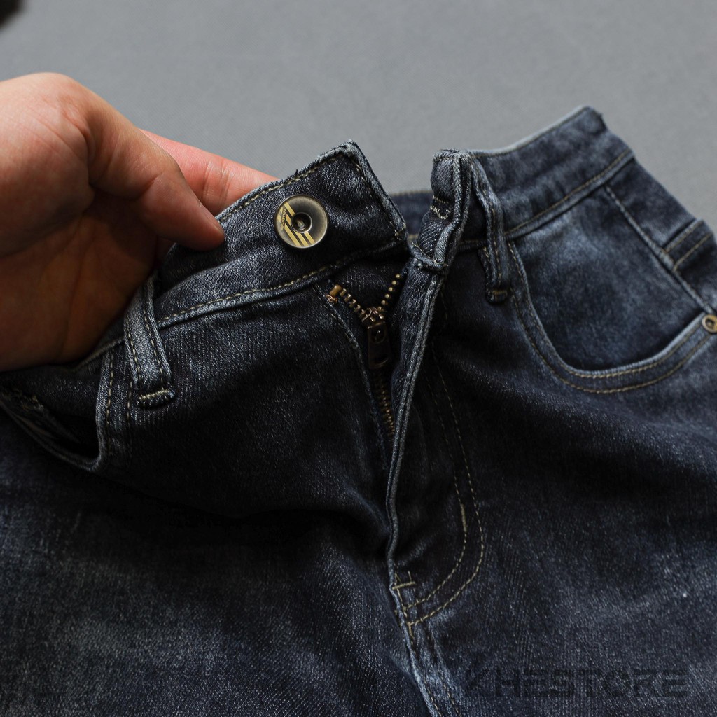 Quần Jeans Nam Khestore 7806 , Jeans Trơn Xanh Phong Cách Hàn Quốc Siêu Co Dãn | BigBuy360 - bigbuy360.vn