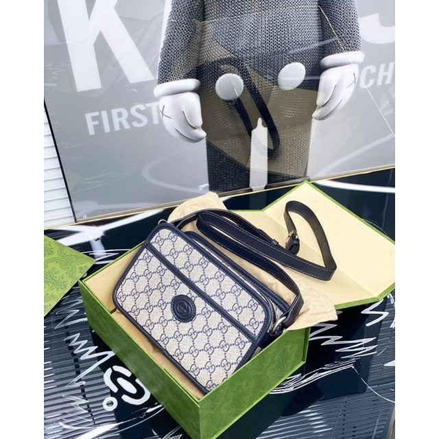 Túi Da Gucc.ii vuông đeo chéo vai FULLBOX💥HÀNG 1:1💥Túi đeo Gucc.ii vân hoa đen-Nâu da thật nhập khẩu New