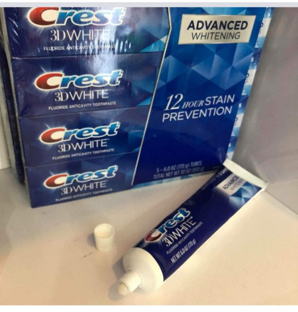 Kem đánh răng trắng sáng CREST 3D WHITE-  ADVANCE WHITENING 170g