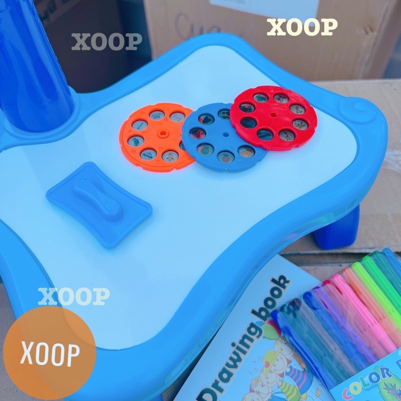 Đồ chơi ! Bàn vẽ hươu xanh thông minh,có máy chiếu hình ảnh cho bé tập tô
