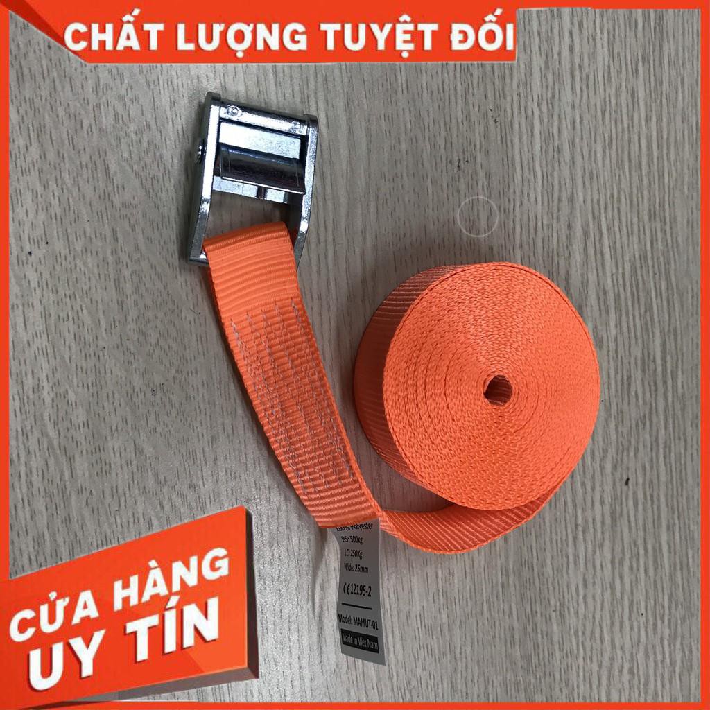 Dây chằng hàng khóa cam - bản 2,5cm x 3m - không có móc