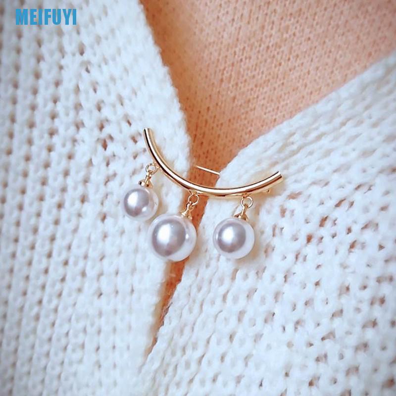 Ghim cài áo đính ngọc trai thời trang