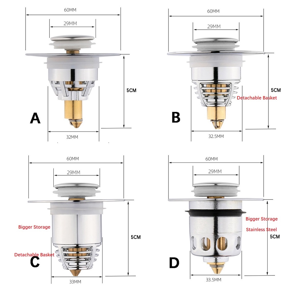 Dụng Cụ Lọc Rác/ Tóc Bồn Rửa Thay Thế Tiện Dụng Cho Nhà Tắm