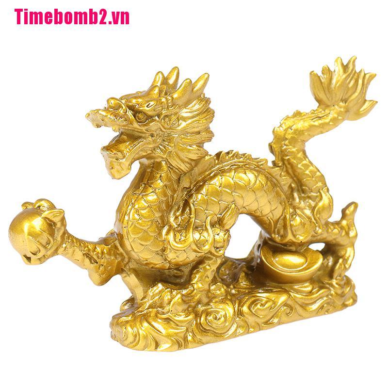 ### Tượng Rồng Vàng Trung Hoa Trang Trí Nhà Cửa