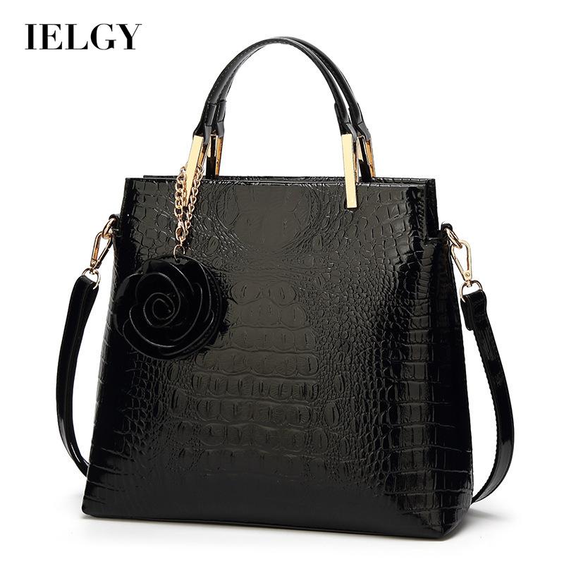 IELGY Túi Xách Đeo Vai Họa Tiết Da Cá Sấu Thời Trang Dành Cho Nữ