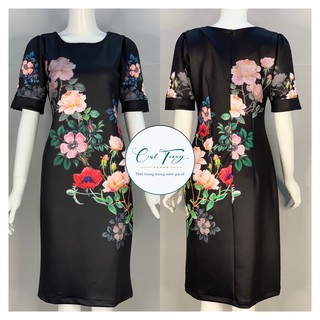 Váy đầm trung niên dự tiệc Cát Tường - Đầm suông hoa trẻ trung, sang trọng - Thiết kế mới nhất 2021