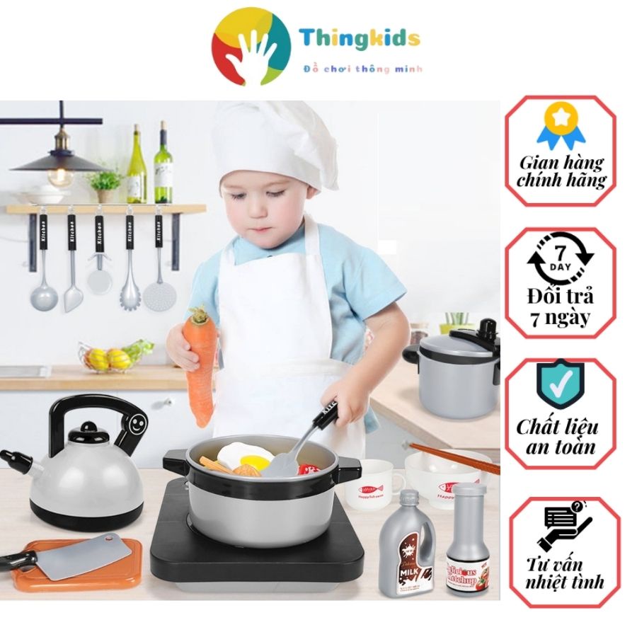 Bộ Đồ Chơi Nhà Bếp Nấu Ăn 36 món -Thingkids