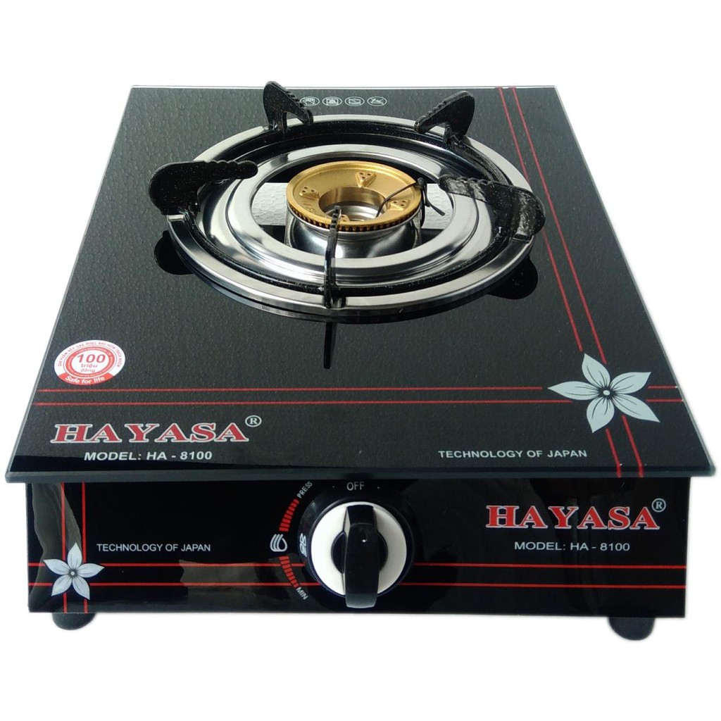 Bếp ga đơn mâm đồng, điếu Inox Hayasa HA-8100