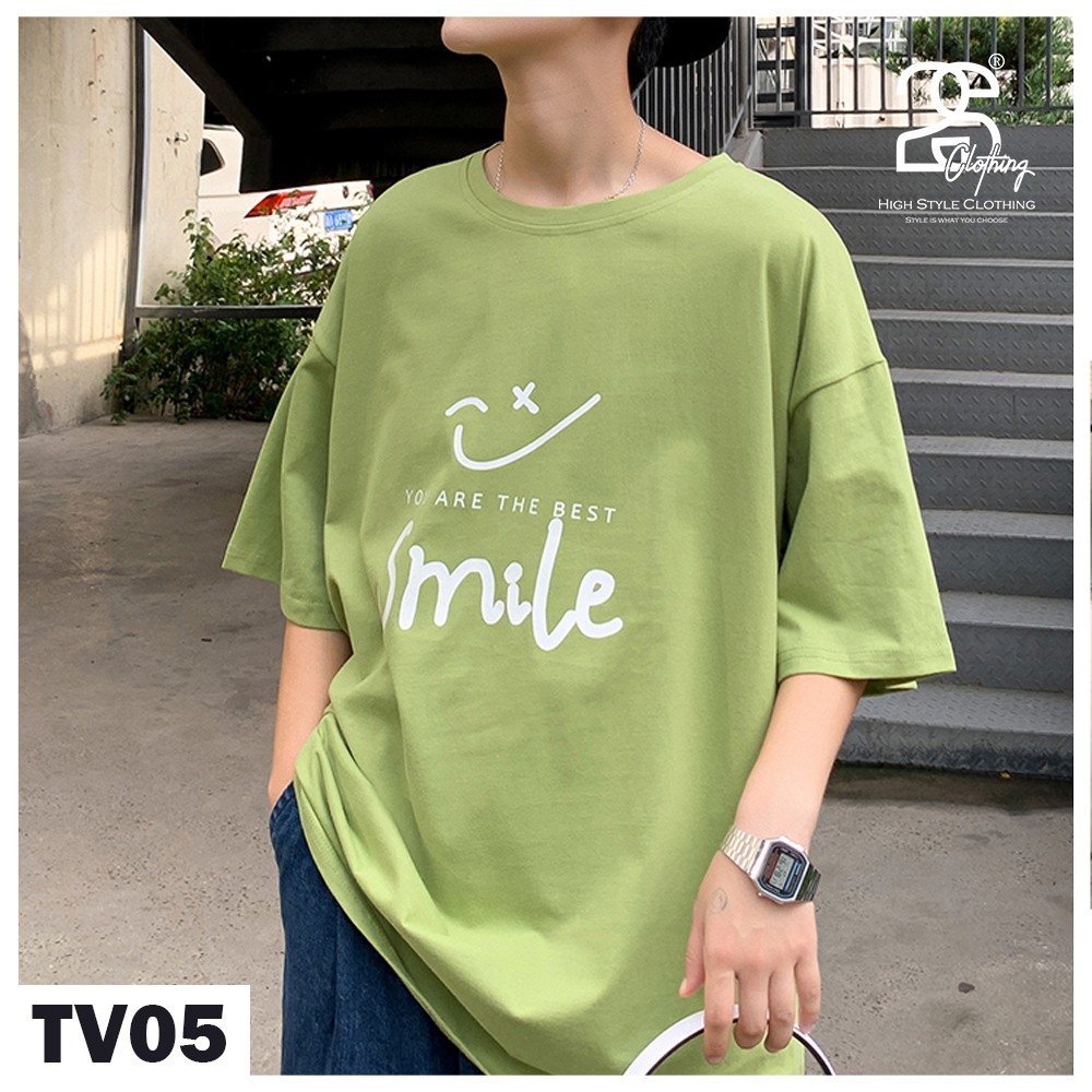 Áo Tay Ngắn Unisex Form Rộng Nữ Nam 2s Clothing Áo Thun Unisex Cổ Tròn Cotton Oversize Giá Rẻ In Hình Smile Drew TV05 | BigBuy360 - bigbuy360.vn