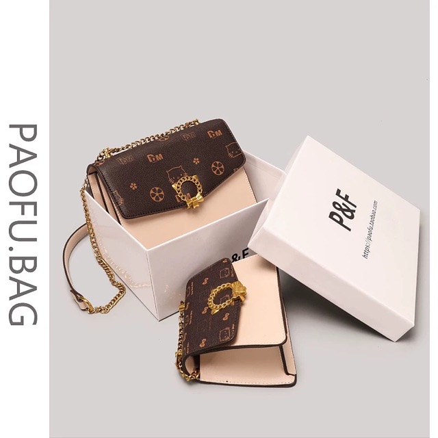 Túi da cao cấp khoá trong cá tính 586