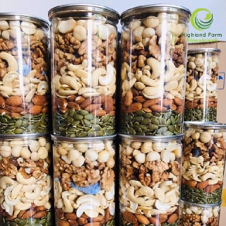 Hạt dinh dưỡng Mixed Nuts 5 loại hạt: Macca, hạnh nhân, óc chó, hạt điều và bí xanh, đã sấy chín, tách vỏ (500gr)