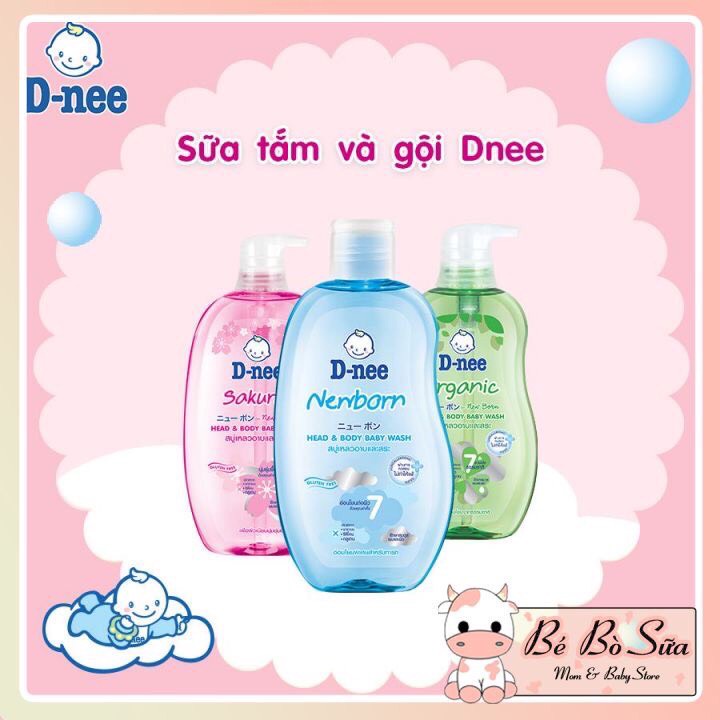 Chai Sữa tắm gội toàn thân Dnee Pure cho bé