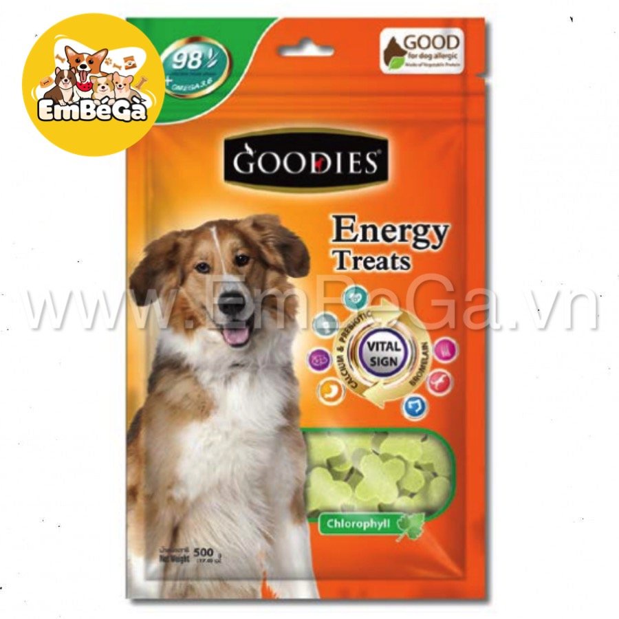 [TỪNG VỊ] GOODIES 500gram BỔ SUNG CANXI CHĂM SÓC RĂNG THƠM MIỆNG CHO CHÓ 500GR TÚI ZIP