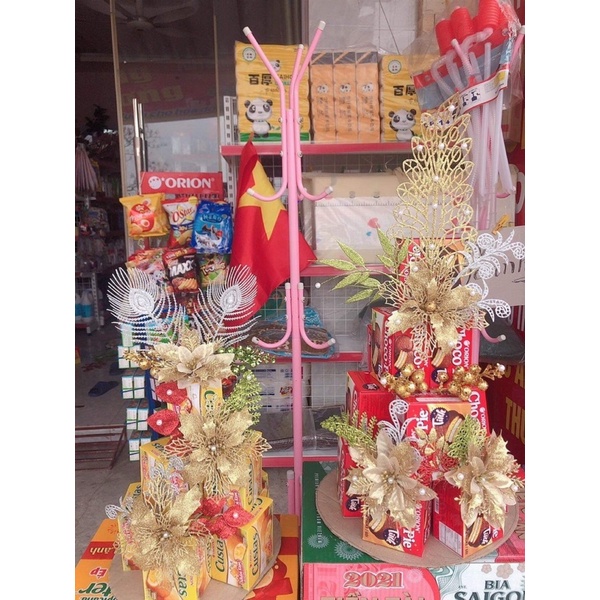 Tháp Bánh Tài lộc Thờ Thần Tài Gia Tiên Tháp 3 bánh và tháp 5 Bánh