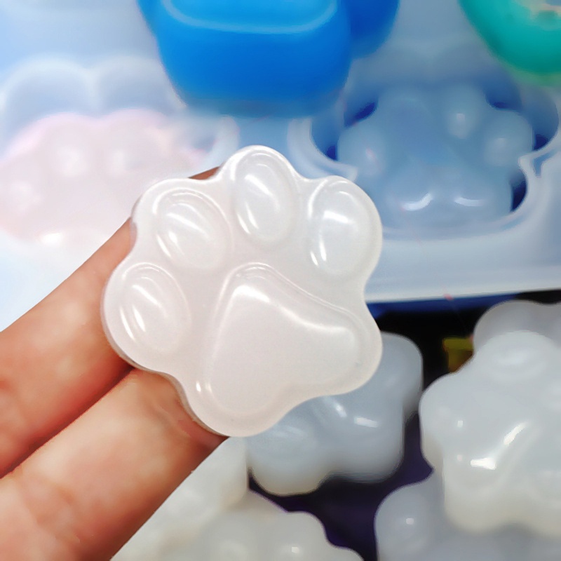 Khuôn Silicone Làm Nhựa Resin Epoxy Hình Chân Mèo