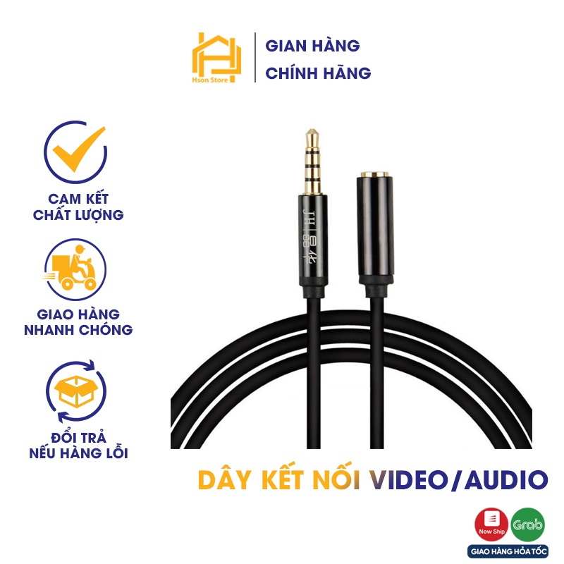 Dây nối dài kết nối VIDEO / AUDIO / Livestream chuẩn 3.5 chính hãng JHI