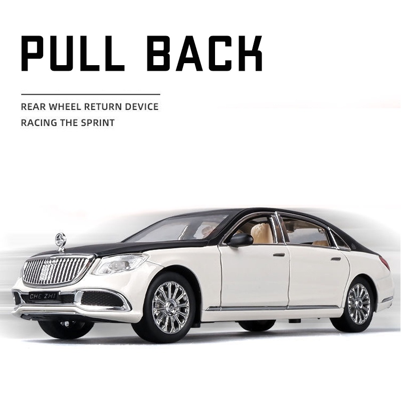 Mô Hình Xe Hơi Maybach S600 Bằng Hợp Kim Tỉ Lệ 1: 24 Có Đèn Và Nhạc Độc Đáo Sống Động