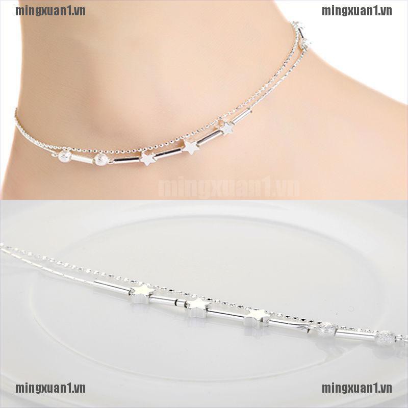 Lắc chân mạ bạc 925 kiểu dáng thời trang dành cho nữ | BigBuy360 - bigbuy360.vn