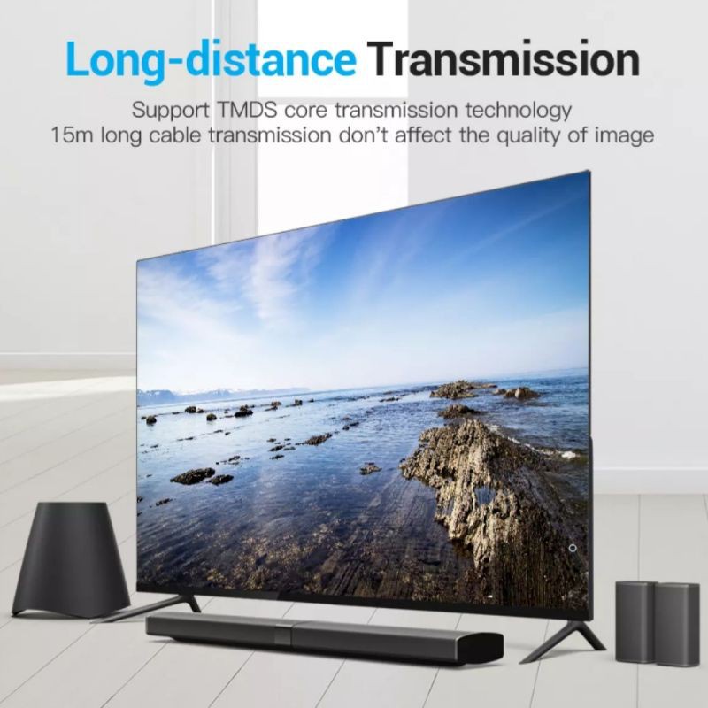 Dây cáp HDMI Vention 2.0 4K 60Hz 1.5m cho máy tính Laptop PS3 PS4 siêu bền Tuấn Hà Store