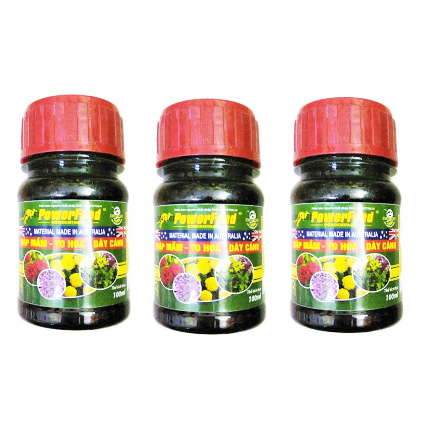 3 chai đạm cá nhập khẩu Powerfeed 14-1.4-9 x 100ml (cho hoa hồng, hoa lan, sứ)