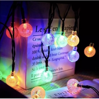 (Xài Điện-10Mét) Dây Đèn Led Trang Trí Cherry Ball Bi Bọt Bóng Pha Lê Có Phích Nối Dài Dây Decor Giáng Sinh Tết Tiệc