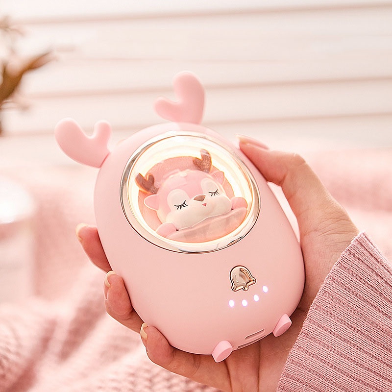 Máy sưởi ấm mini cầm tay kiêm sạc dự phòng hình thú đáng yêu 2 trong 1 Ráp đa năng, tiện dụng, dùng làm quà tặng
