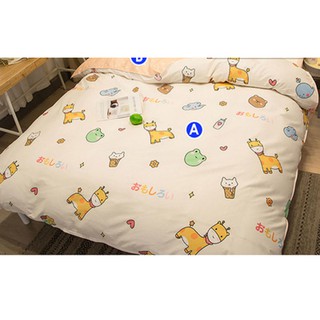 Vải may chăn ga áo gối,gối ôm khổ 2m35 hình chú chó