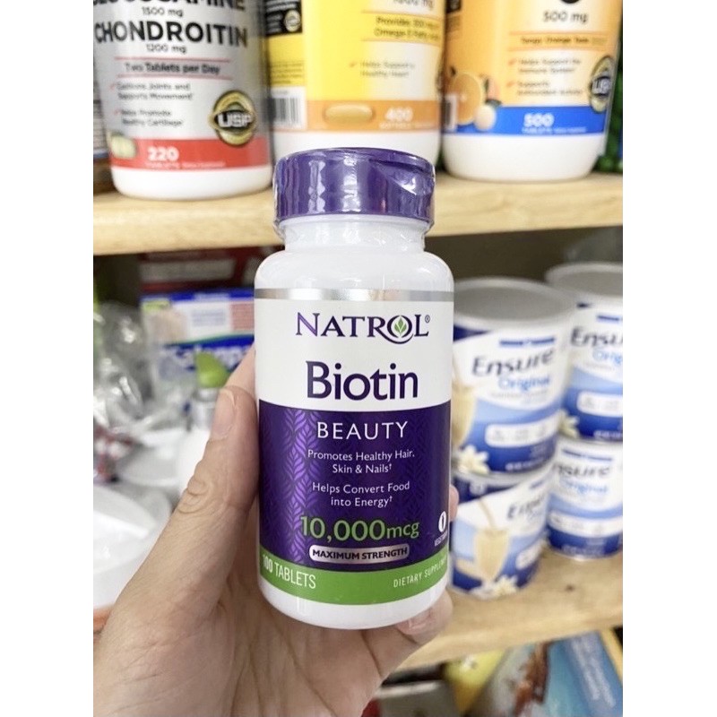 V.iên uống Natrol Biotin 10000 mcg Mỹ