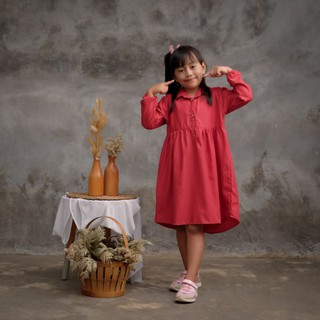 Đầm Cotton dài tay xinh xắn dành cho bé gái 1-9 tuổi