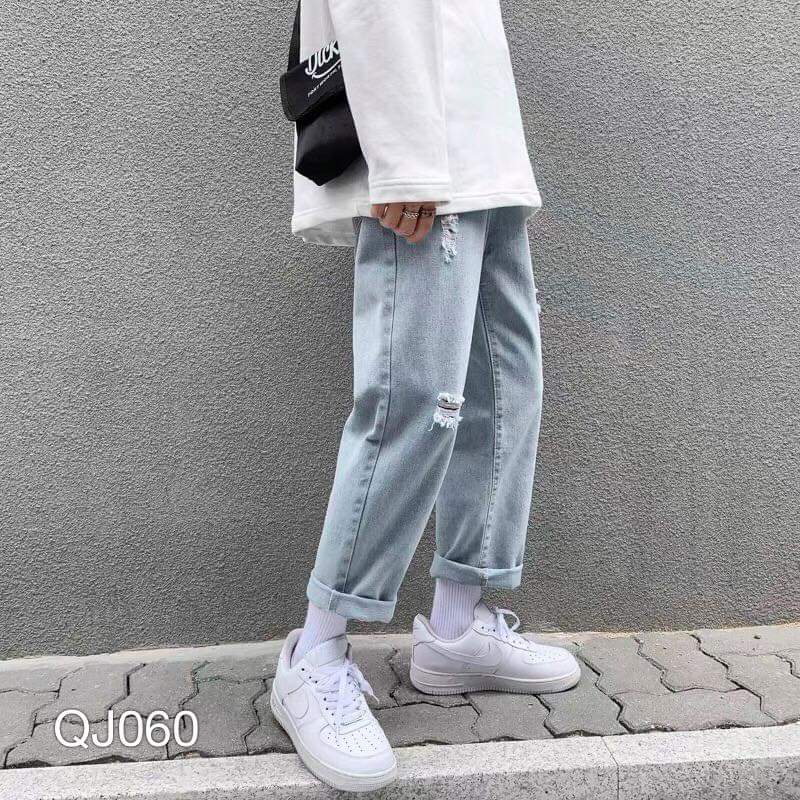 [Mã SRBACK010912 hoàn 20K xu đơn 50K] Quần Baggy Jean Nam Rách Đẹp Cao Cấp Chuẩn Shop HOT TREND | BigBuy360 - bigbuy360.vn