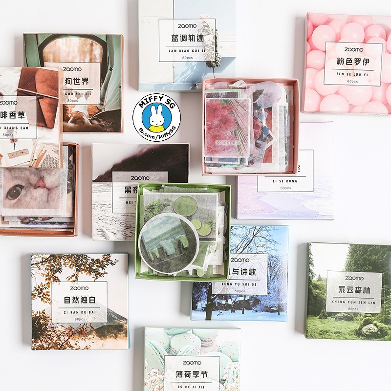 Hộp 80 washi sticker SƠ TÂM