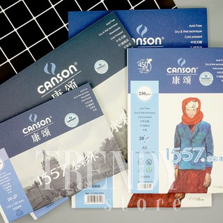 Giấy vẽ màu nước Canson 1557 size A5/A4