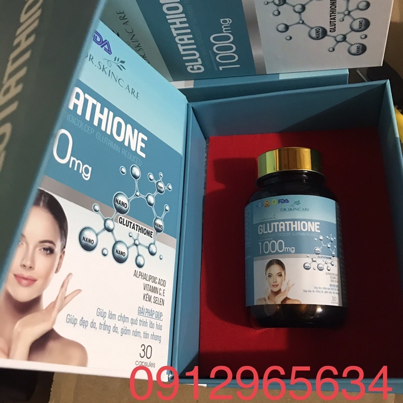 Viên uống Glutathione đẹp da giảm nám trắng da từ bên trong cơ thể rất tốt cho sức khoẻ phụ nữ chính hãng 30 viên