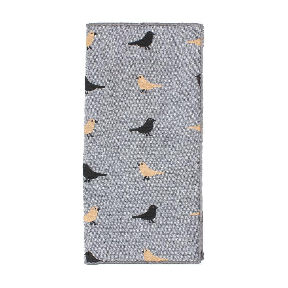 Khăn Tay Họa Tiết Chim Thời Trang Vintage Cho Nam