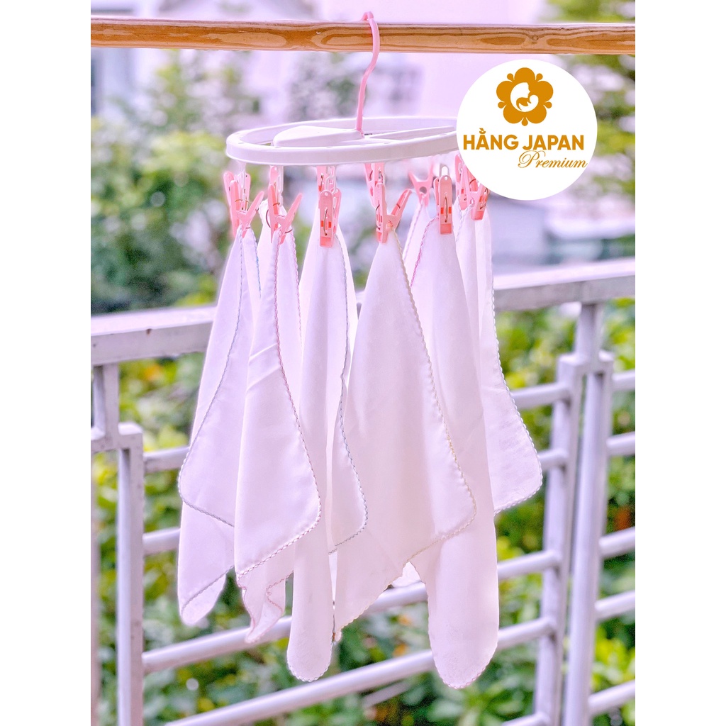 Set 10 chiếc khăn sữa cho bé ChuChu - Chất liệu mềm mịn, thoáng mát hàng Nhật