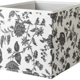 HỘP ĐỰNG ĐỒ IKEA GOPAN HOA ĐEN 30x30x25cm