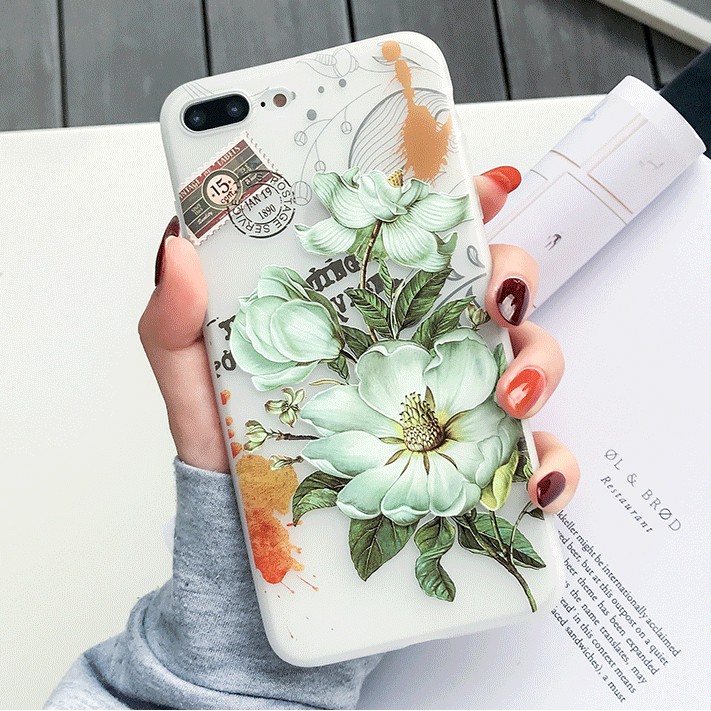 Ốp lưng iphone Hoa hồng và Hoa trà mẫu đang hot 2021 ốp lưng iphone 6 6s 7 8 plus x xr xs max 11 pro max a01a