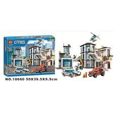 [Giá hủy diệt] Lắp ráp xếp hình Lego Cities Bela 10424: Trụ sở cảnh sát thành phố 860 mảnh