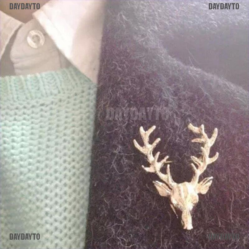 Ghim Cài Áo Hình Đầu Hươu Mạ Vàng Dễ Thương Cho Nam Và Nữ