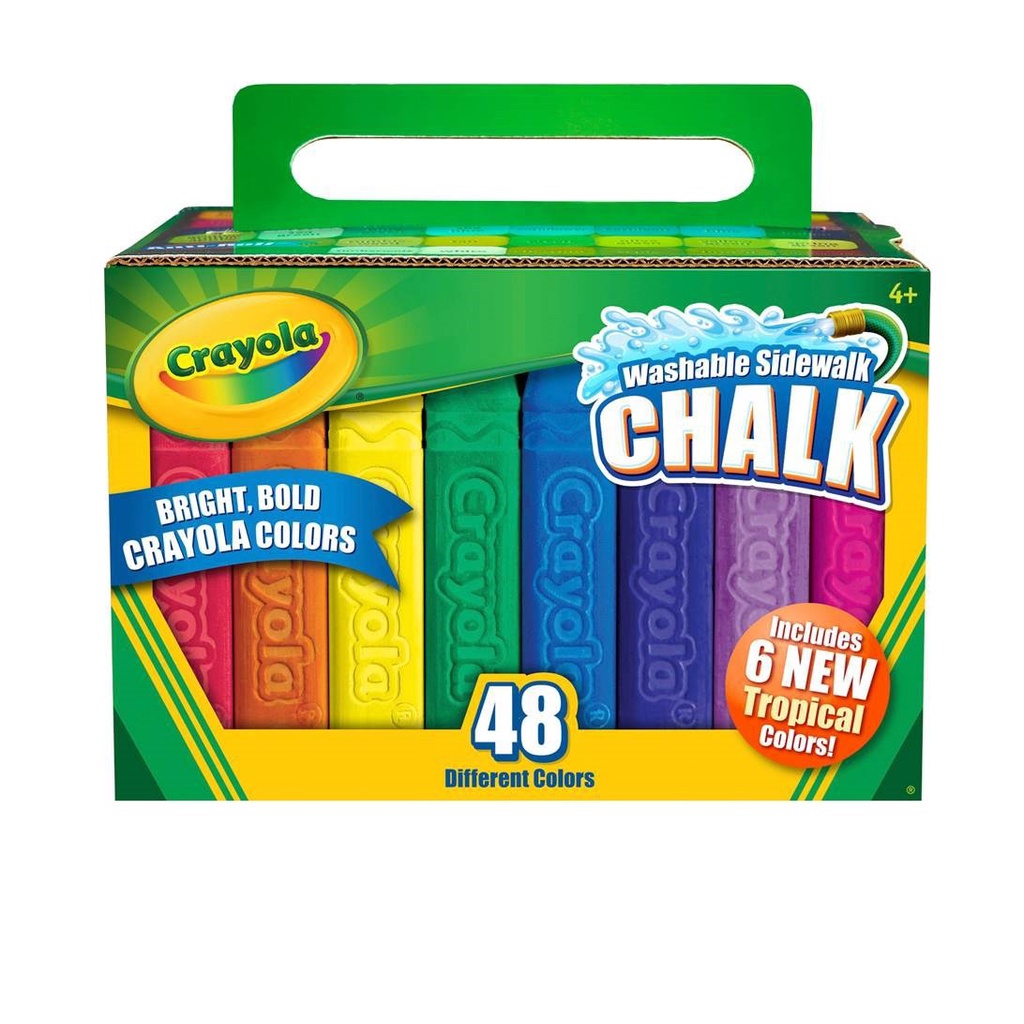 HỘP 48 VIÊN PHẤN MÀU CRAYOLA WASHABLE SIDEWALK CHALK (RỬA ĐƯỢC) (48 MÀU)