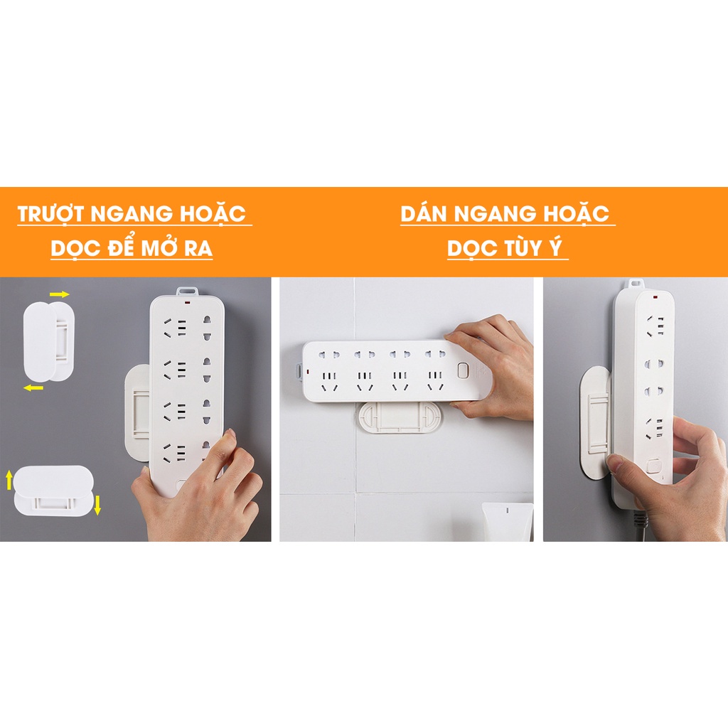 Miếng Dán Tường Treo Ổ Điện, Cục Wifi, Điều Khiển Đa Năng Tháo Rời Tiện Lợi