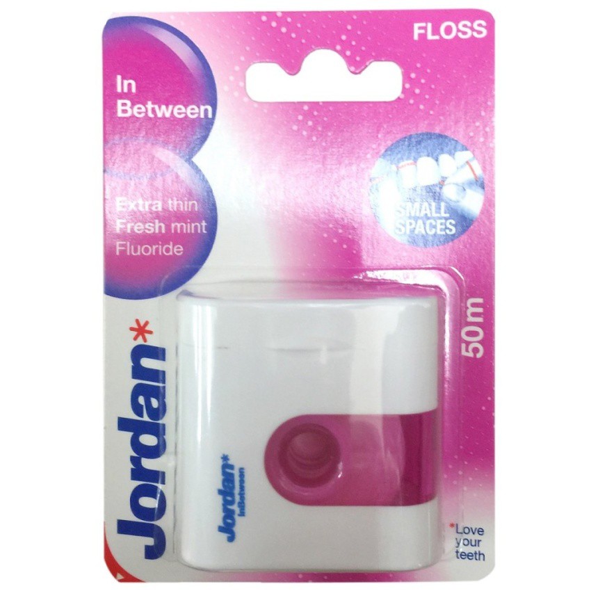 Chỉ Nha Khoa siêu mỏng cho răng khít Jordan In Between Dental Floss 50m