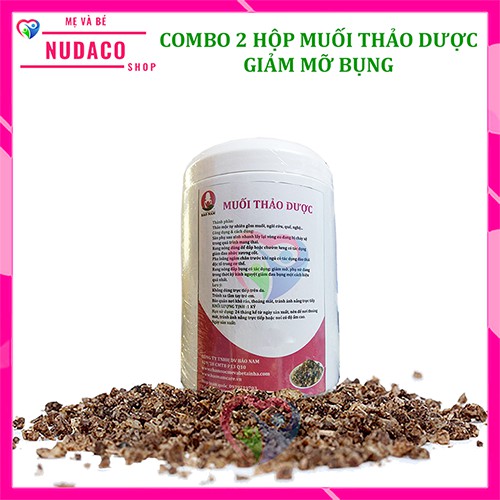 COMBO HAI HỘP MUỐI THÀO DƯỢC GIẢM MỠ BỤNG, GIẢM ĐAU MỎI TẶNG TÚI CHƯỜM MUỐI NUDACO