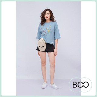 Tee- Áo Thun Fe Stu Oversized Stickers Boo