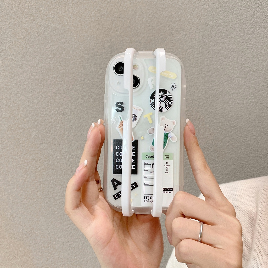 Ốp Điện Thoại Có Giá Đỡ Hình Gấu Cho iPhone 7 plus X xs max xr 11 pro max 12 pro max 13 pro max