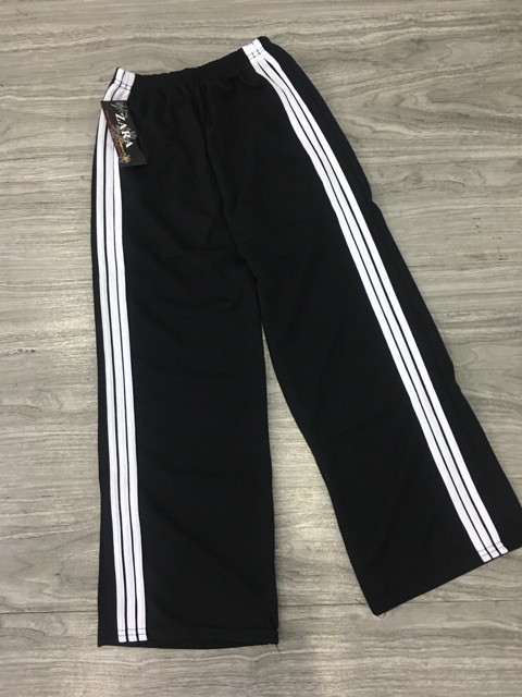 Quần ống rộng học sinh 3 sọc cạp chun