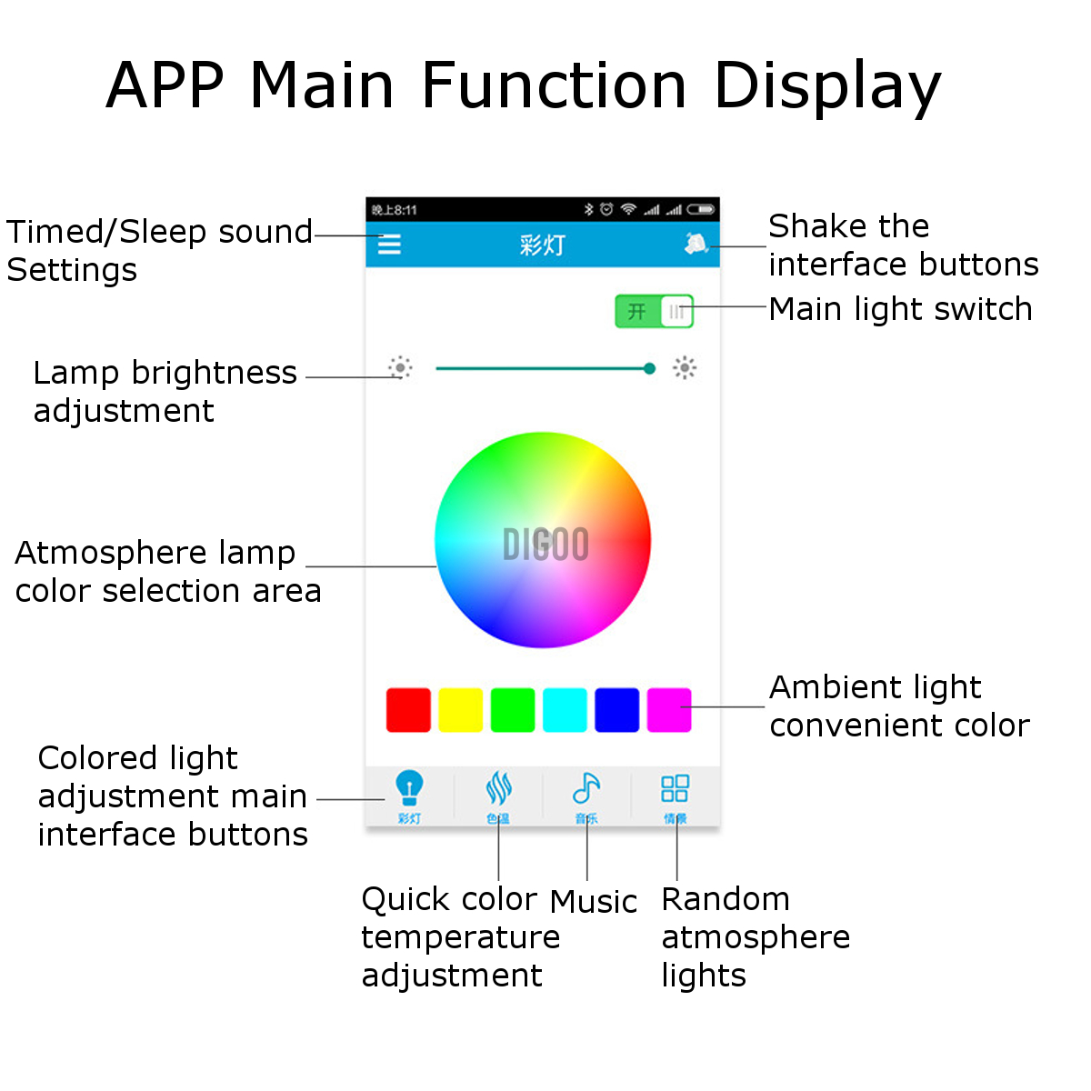 Đèn Trần Bluetooth Rgb 6000k 120 Bóng Led 300w