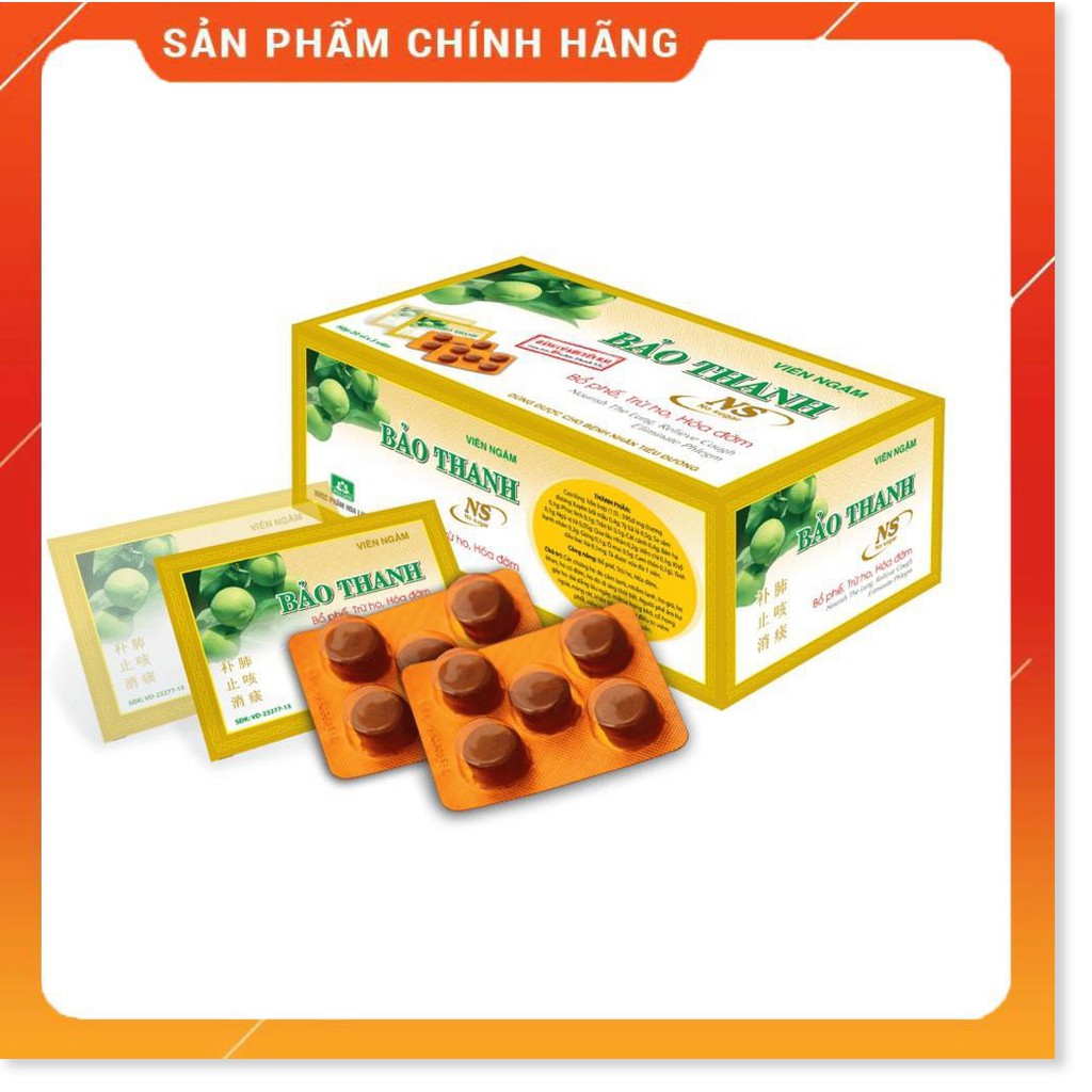 2 vỉ Viên ngậm BẢO THANH không đường