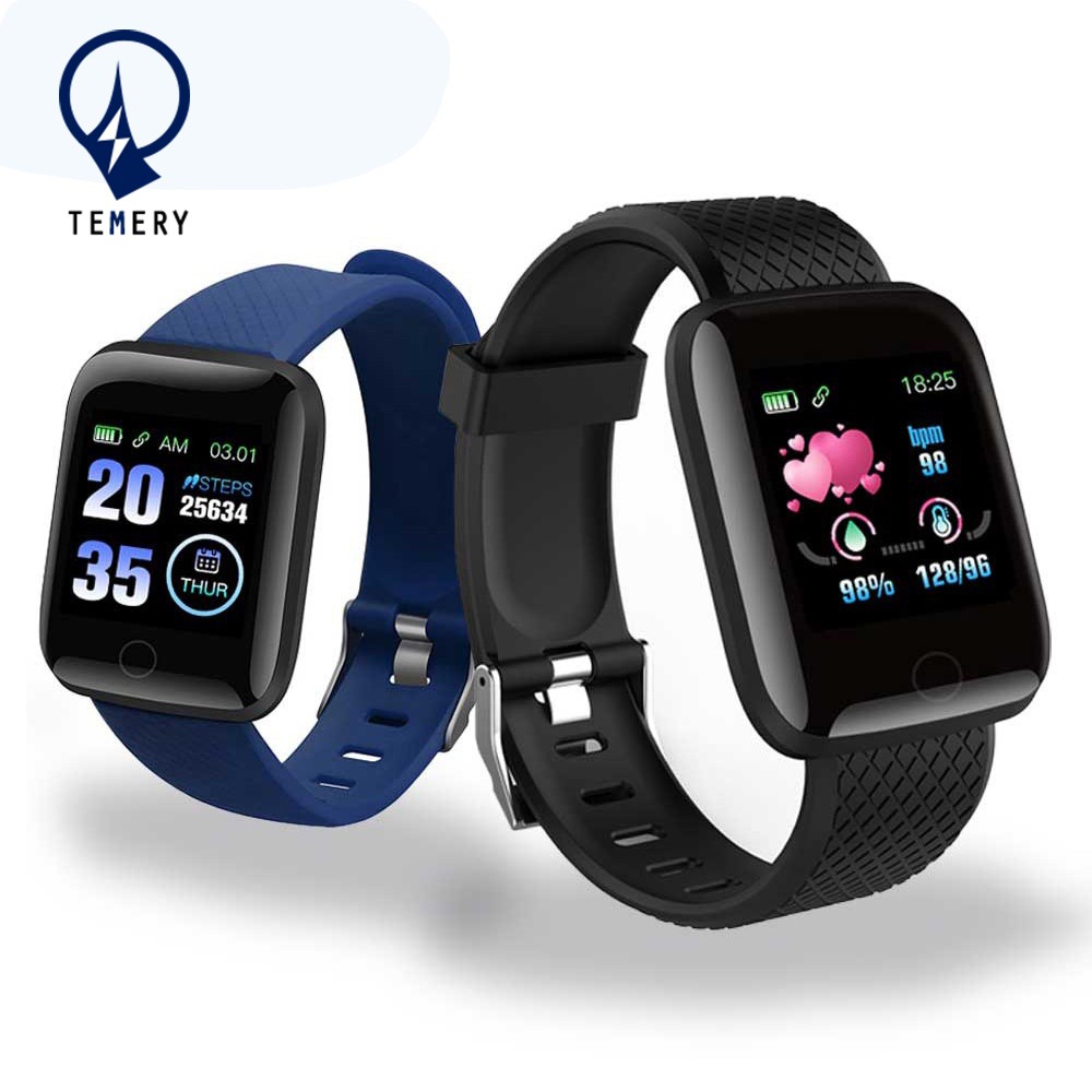 TEMERY Đồng hồ thông minh 116plus - Gọi điện nghe nhạc trực tiếp - Thay được hình nền tùy ý